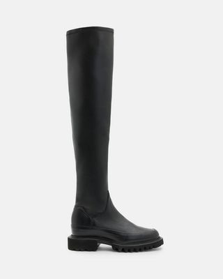 AllSaints + Leona Over the Knee Leather Boots