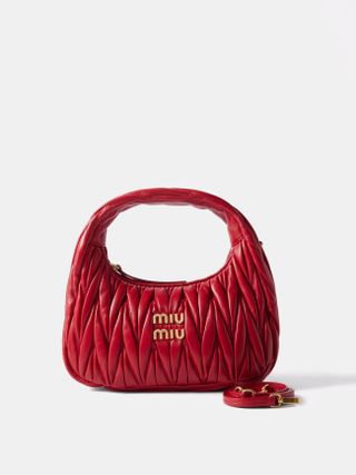 Miu Miu + Wander Mini Matelassé-Leather Clutch Bag