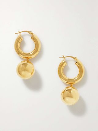 Lié Studio + The Marie Gold-Plated Hoop Earrings