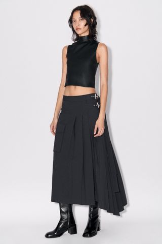 Zara + Asymmetrical Minimalist Skirt ZW Collection