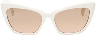 Max Mara + White Cat-Eye Sunglasses