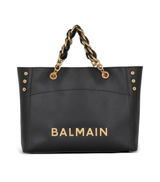 Balmain + 1945 Cabas Calfskin Shoulder Bag