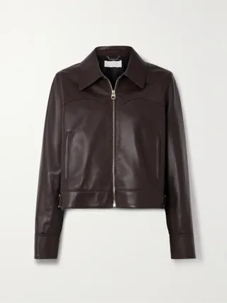 Chloé + Embellished Leather Jacket