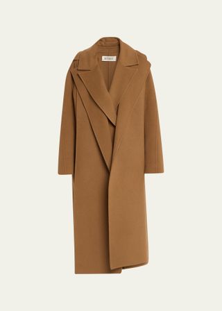 Rohe + Double-Faced Wool Scarf Coat
