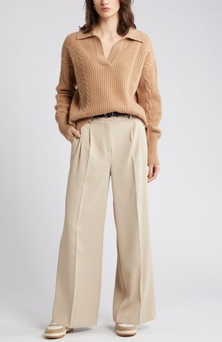 Nordstrom Signature + Wool & Cashmere Cable Knit Sweater