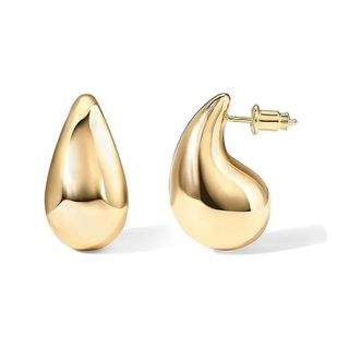 Pavoi + 14K Gold Plated Teardrop Hoop Earrings