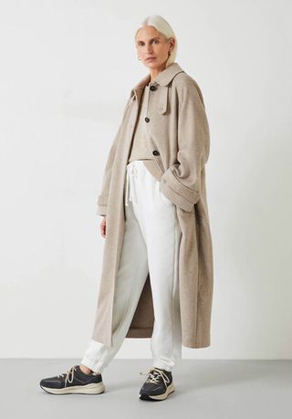 Hush + Marlowe Relaxed Raglan Wool Blend Coat