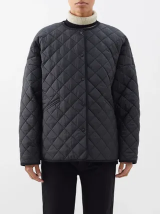 Toteme + Dublin Diamond-Quilted Soft-Shell Jacket