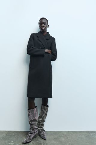 Zara + Shiny Wide Shaft Boots