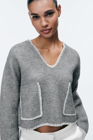 Zara + Cropped Sweater