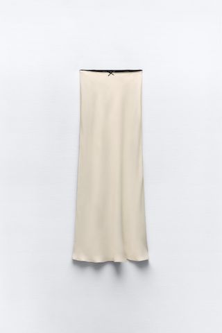 Zara + Satin Effect Slip Skirt