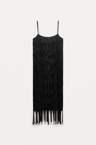 Zara + Fringed Sequin Dress