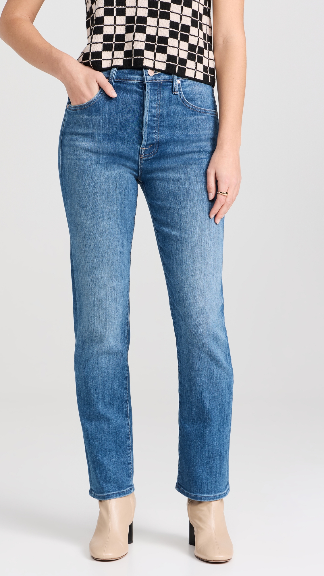 Mother + High Waisted Hiker Hover Jeans