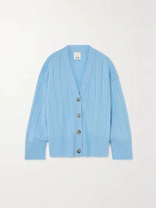 Allude + Ribbed Wool and Cashmere-Blend Cardigan