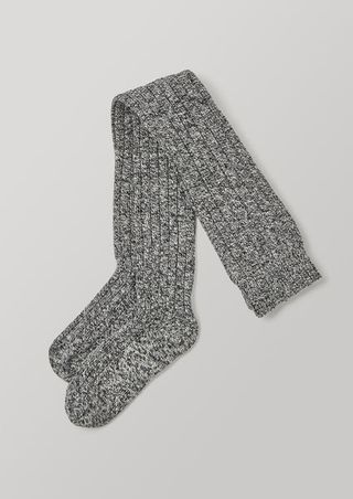 Toast + Swedish Stockings Over Knee Socks | Grey Marl