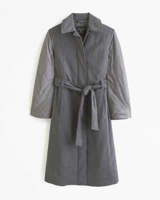 Abercrombie + Quilted Sleeve Trench Coat