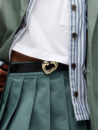 J.Crew + Heart Classic Belt in Italian Leather