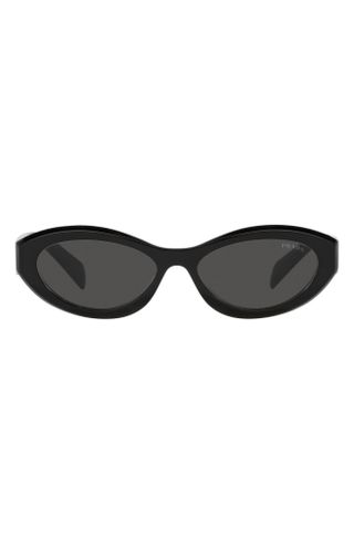 Prada + 56mm Oval Sunglasses
