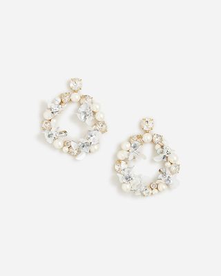J.Crew + Pearl and Sequin Hoops