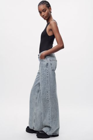 Zara + ZW Mid-Rise Loose Fit Jeans