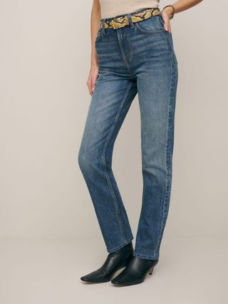 Reformation + Liza Ultra High Rise Straight Jeans