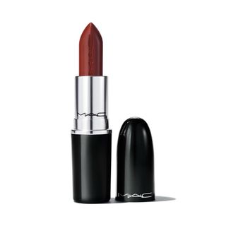 Mac + Lustreglass Sheer-Shine Lipstick in Spice It Up