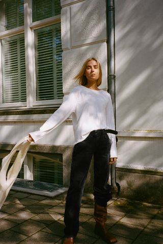 Zara + Vintage Look Long Sleeve T-Shirt