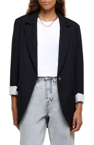 River Island + Relaxed Fit Blazer