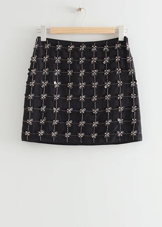 & Other Stories + Gemstone Embellished Party Skirt