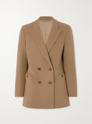 Blazé Milano + Cholita Everyday Double-Breasted Camel Hair and Wool-Blend Blazer