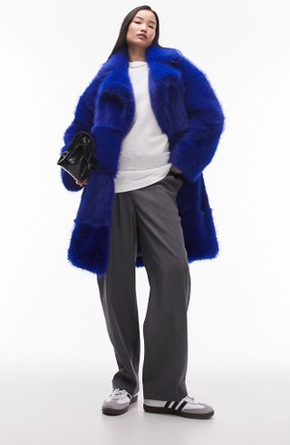 Topshop + Oversize Faux Fur Coat