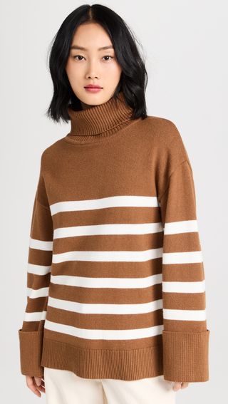English Factory + Turtle Neck Stripe Sweater