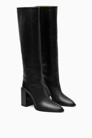 COS + Knee-High Pointed Leather Boots