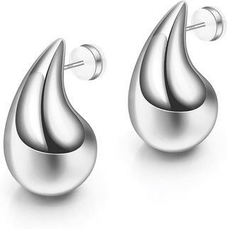 Ava Riley + Silver Teardrop Earrings for Women