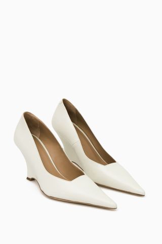 COS + Pointed Leather Wedge Pumps
