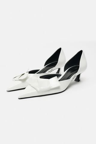 Zara + Heeled Shoes with Bow Detail