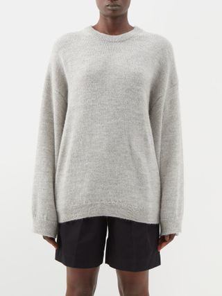Toteme + Dropped-Shoulder Alpaca-Blend Sweater
