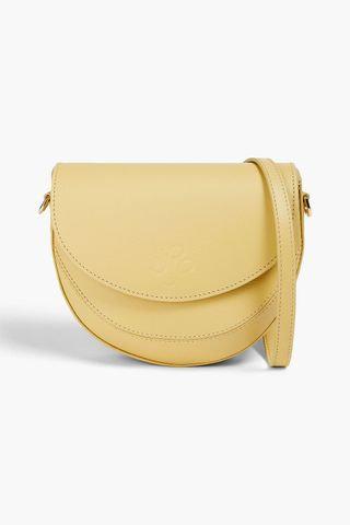 Rejina Pyo + Textured-Leather Shoulder Bag in Pastel Yellow