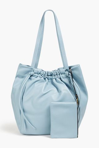 Proenza Schouler + Ruched Leather Tote in Light Blue