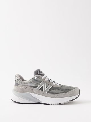 New Balance + 990v6 Suede and Mesh Trainers