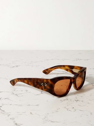 Jacques Marie Mage + Nadja Cat-Eye Tortoiseshell Acetate Sunglasses