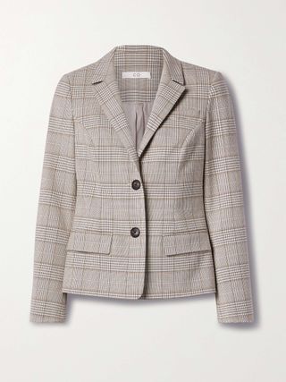 Co + Prince of Wales Checked Twill Blazer