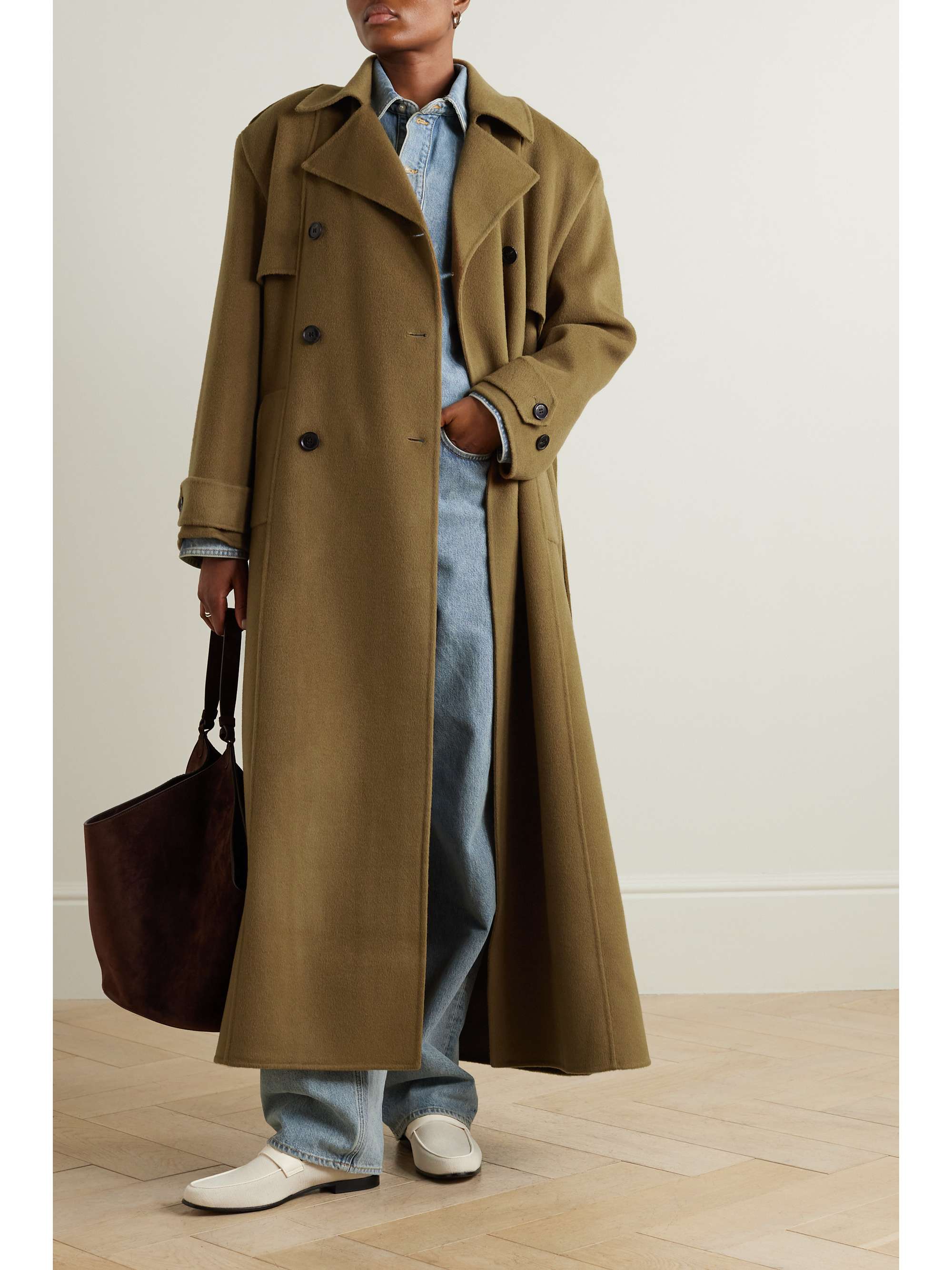 The Frankie Shop + Nikola Oversized Wool and Cashmere-Blend Trench Coat