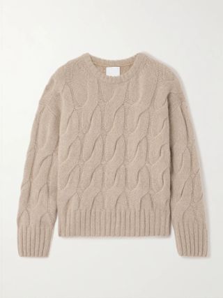 Allude + Cable-Knit Cashmere and Silk-Blend Sweater