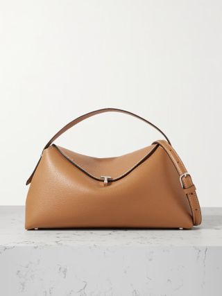 Toteme + T-Lock Textured-Leather Shoulder Bag