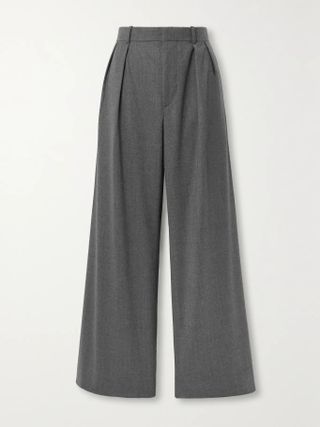 Wardrobe.NYC + Wool-Flannel Wide-Leg Pants