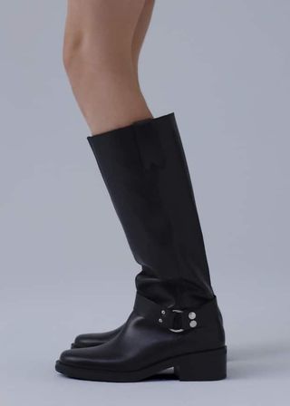 Mango + Buckles Leather Boots