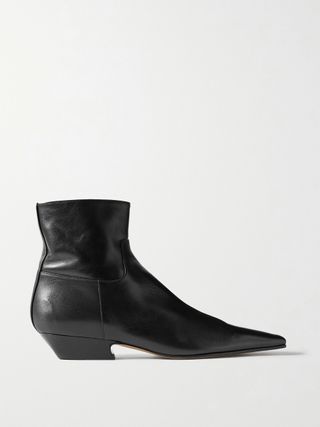 Khaite + Marfa Leather Ankle Boots