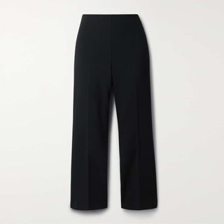 Theory + Cropped Wool-Blend Crepe Flared Pants