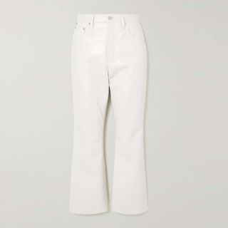 Citizens of Humanity + Isola Cropped Bootcut Recycled Leather-Blend Pants